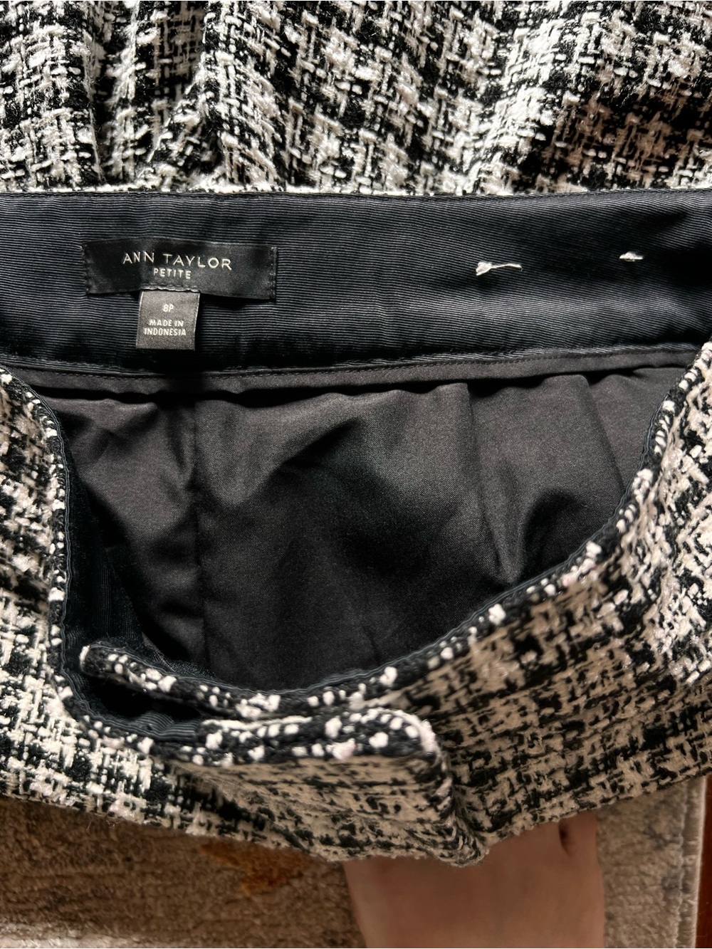 Ann Taylor The Marina Wide Leg Tweed Pants 8P - Picture 8 of 15